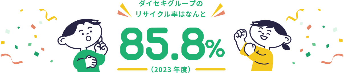 ダイセキグループのリサイクル率はなんと90.0％