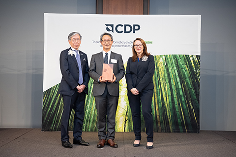 CDP Networking for Environmental Leadersでの表彰式の様子(ダイセキ)